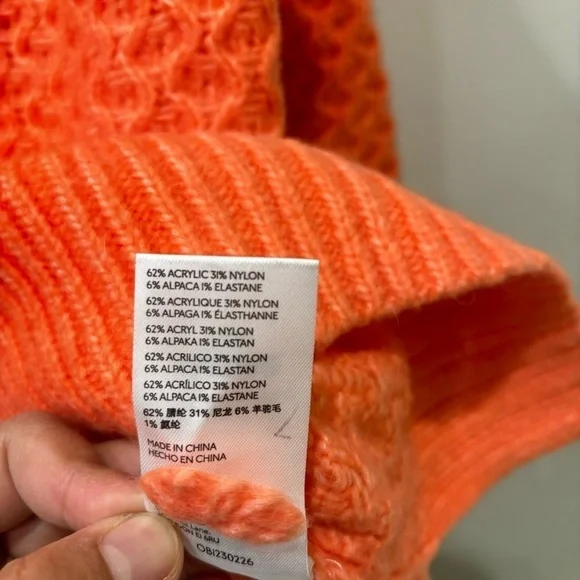 Anthropologie Bia Mock Neck Tunic Alpaca Blend  Sweater Women’s Size Small - Picture 11 of 16